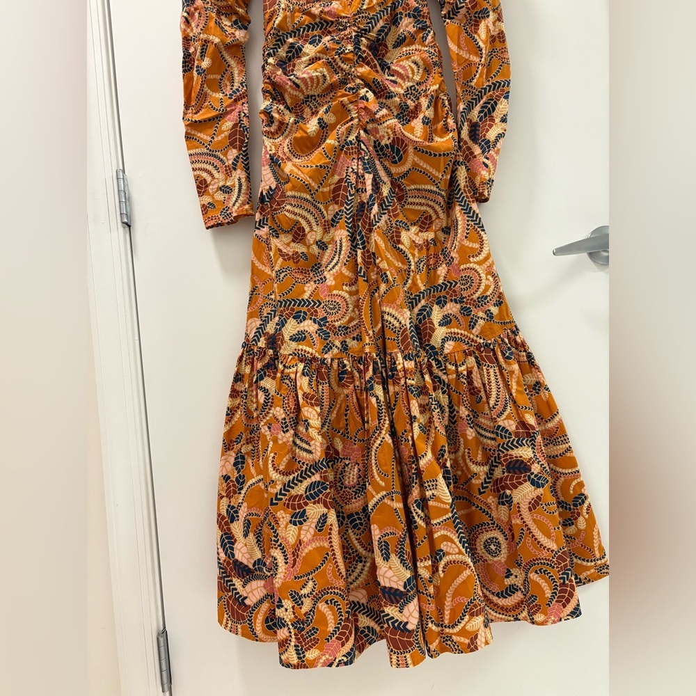 A.L.C  Paisley Print Cotton Long Dress Size 2 - Picture 8 of 14
